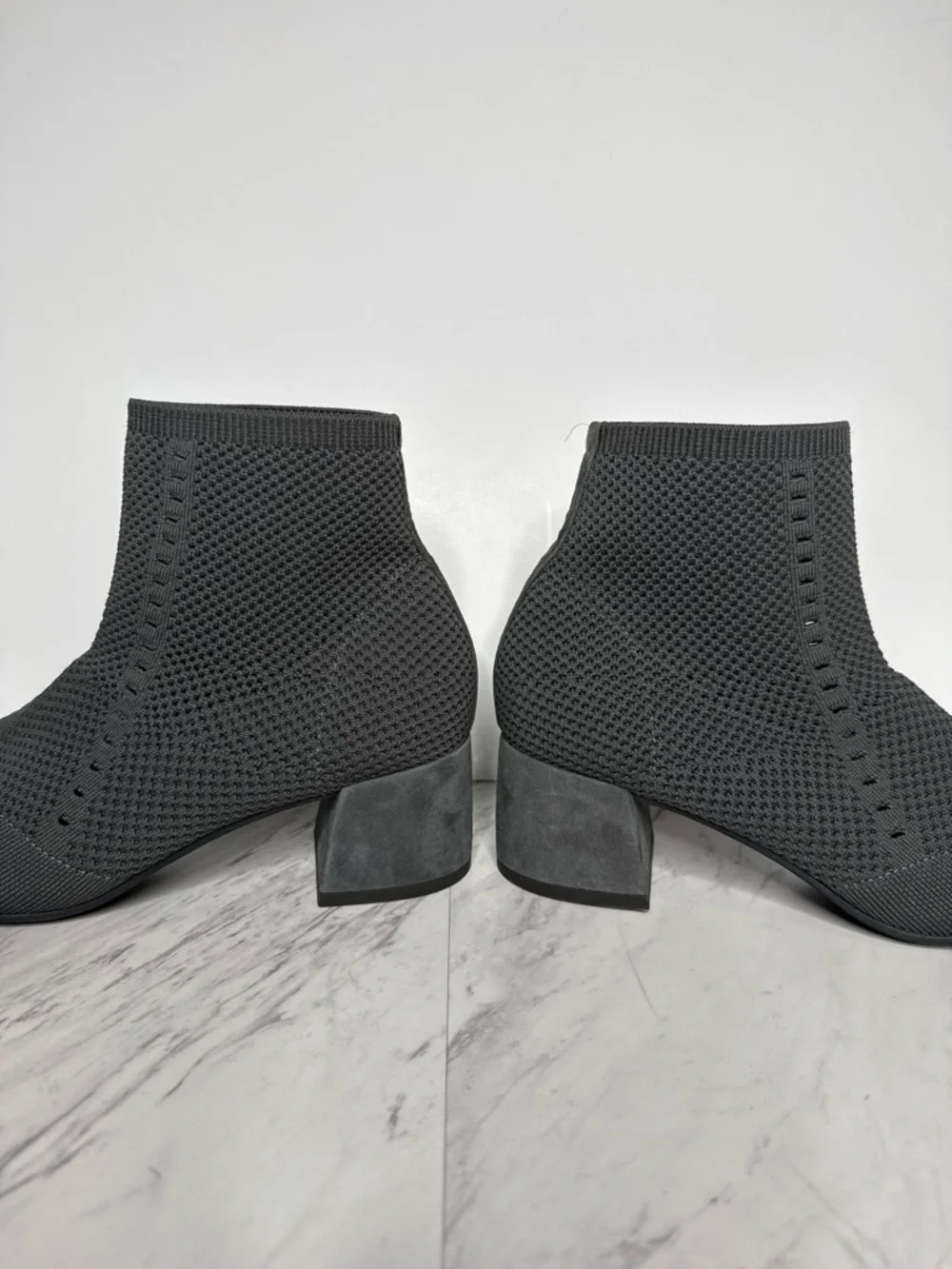 Eileen Fisher Honey Gray Knit Stretch Bootie 9 1/2 - Picture 8 of 13